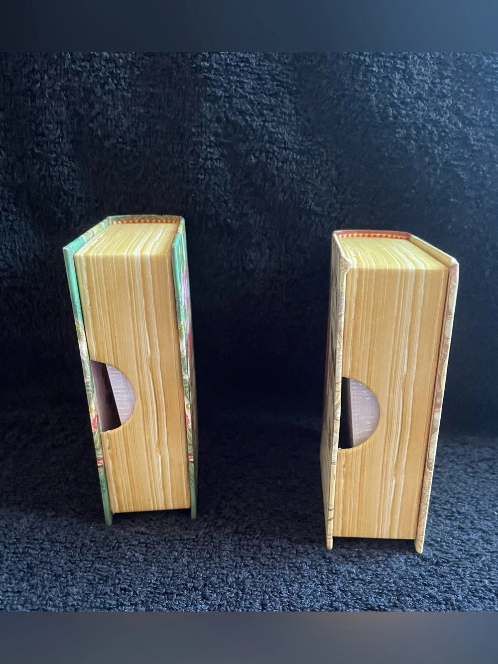 2 Vintage Punch Studio Style Mini Books with Hidden Note Pads